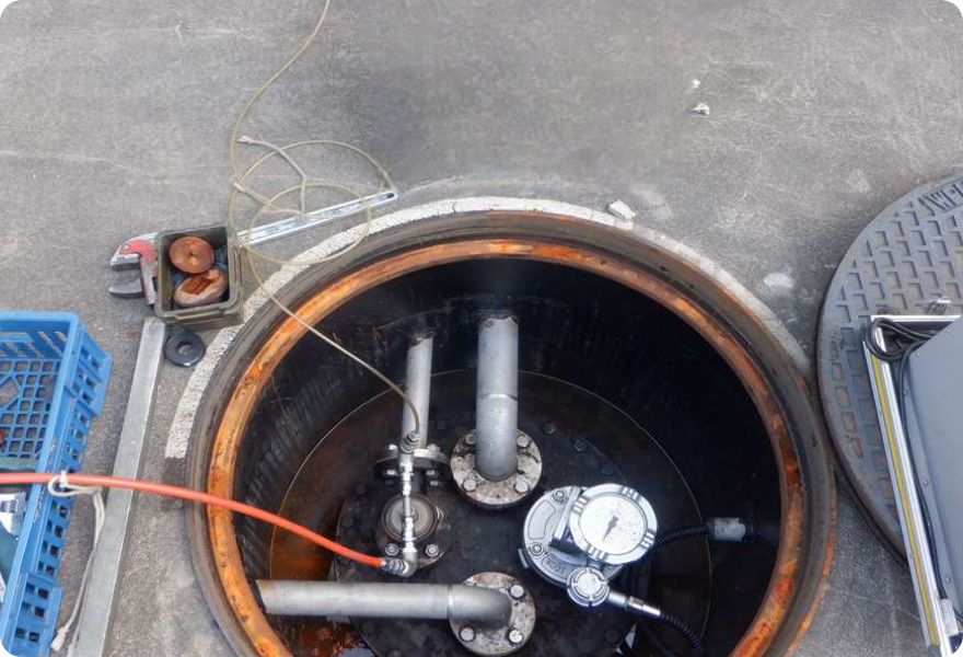 非常用発電機の地下タンク点検